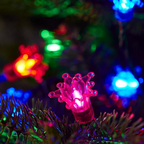 Lights4fun 15m 150er LED Retro Weihnachtsbaumlichterkette Koppelbar außen und innen bunt strombetrieben Outdoor Lichterkette Bunt Weihnachtsbeleuchtung außen von Lights4fun