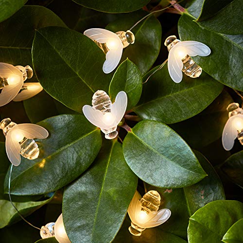 Lights4fun 20er LED Micro Lichterkette Bienen warmweiß Lichterkette Batterie Timer Innen- und Außenbeleuchtung Lichterkette Draht Batterie Gartendeko für draußen wetterfest Lights4fun 20er LED Micro Lichterkette Bienen warmweiß Lichterkette Batterie Timer Innen- und Außenbeleuchtung Lichterkette Draht Batterie Gartendeko für draußen wetterfest von Lights4fun