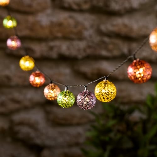 Lights4fun 20er LED Solar Kugel Lichterkette warmweiß USB Aufladbar Solar Lichterkette Marokkanisch Solarlampen für außen Ramadan Deko Lights4fun 20er LED Solar Kugel Lichterkette warmweiß USB Aufladbar Solar Lichterkette Marokkanisch Solarlampen für außen Ramadan Deko von Lights4fun