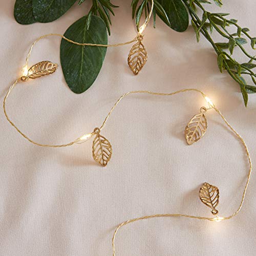 Lights4fun 20er Micro LED Lichterkette warmweiß goldene Blätter batteriebetrieb Timer Lights4fun 20er Micro LED Lichterkette warmweiß goldene Blätter batteriebetrieb Timer von Lights4fun