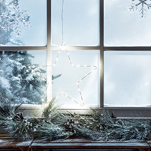 Lights4fun 2er Set LED Stern Fensterbild Weihnachten Fensterdeko Timer Batteriebetrieb 35cm Leuchtsterne Kinderzimmer Lights4fun 2er Set LED Stern Fensterbild Weihnachten Fensterdeko Timer Batteriebetrieb 35cm Leuchtsterne Kinderzimmer von Lights4fun
