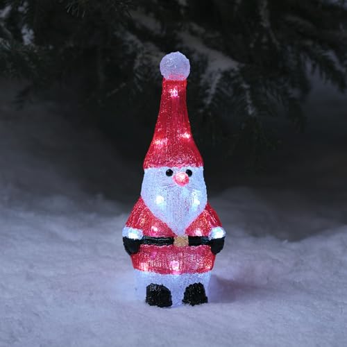 Lights4fun 30cm Acryl LED Weihnachtsmann Figur innen und außen Weihnachtsfigur Weihnachtsmann Weihnachtsdeko Weihnachtsbeleuchtung Außen Lights4fun 30cm Acryl LED Weihnachtsmann Figur innen und außen Weihnachtsfigur Weihnachtsmann Weihnachtsdeko Weihnachtsbeleuchtung Außen von Lights4fun