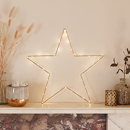 Lights4fun 40er Micro LED Osby Stern Gold 34cm Batteriebetrieb mit Timer Leuchtsterne Kinderzimmer Lights4fun 40er Micro LED Osby Stern Gold 34cm Batteriebetrieb mit Timer Leuchtsterne Kinderzimmer von Lights4fun
