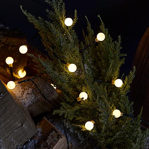 Lights4fun 50er LED Kugel Lichterkette außen mit Timer warmweiß batteriebetrieben Lights4fun 50er LED Kugel Lichterkette außen mit Timer warmweiß batteriebetrieben von Lights4fun