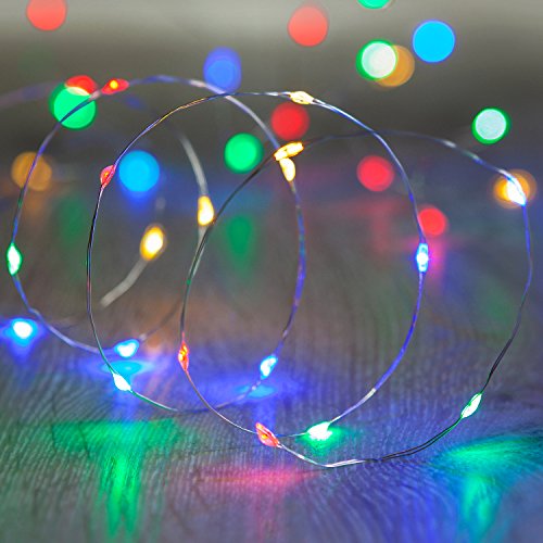Lights4fun 6x 20er LED Draht Micro Lichterkette bunt Batteriebetrieb Lights4fun 6x 20er LED Draht Micro Lichterkette bunt Batteriebetrieb von Lights4fun