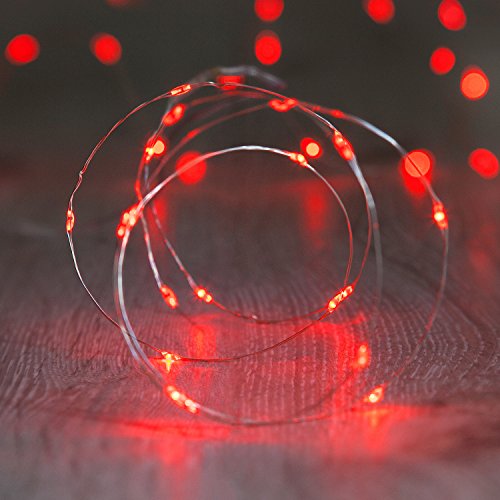 Lights4fun 6x 20er LED Draht Micro Lichterkette rot Batteriebetrieb Lights4fun 6x 20er LED Draht Micro Lichterkette rot Batteriebetrieb von Lights4fun