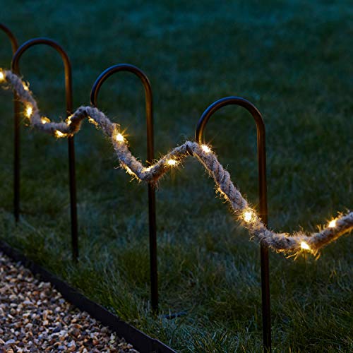 Lights4fun 5m Micro LED Lichterkette Seil Timer batteriebetrieben Innen - und Außenbereich Seil Lichterkette Batterie Naturkordel mit Leuchtdraht Juteseil Lichterkette Tau Seil Lights4fun 5m Micro LED Lichterkette Seil Timer batteriebetrieben Innen - und Außenbereich Seil Lichterkette Batterie Naturkordel mit Leuchtdraht Juteseil Lichterkette Tau Seil von Lights4fun