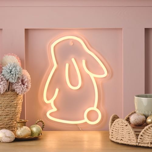 Lights4fun LED Neon Osterhasen Wandlicht 30cm batteriebetrieben Osterdeko Innen Wanddeko Ostern LED Osterdeko Neon Osterhase Lights4fun LED Neon Osterhasen Wandlicht 30cm batteriebetrieben Osterdeko Innen Wanddeko Ostern LED Osterdeko Neon Osterhase von Lights4fun