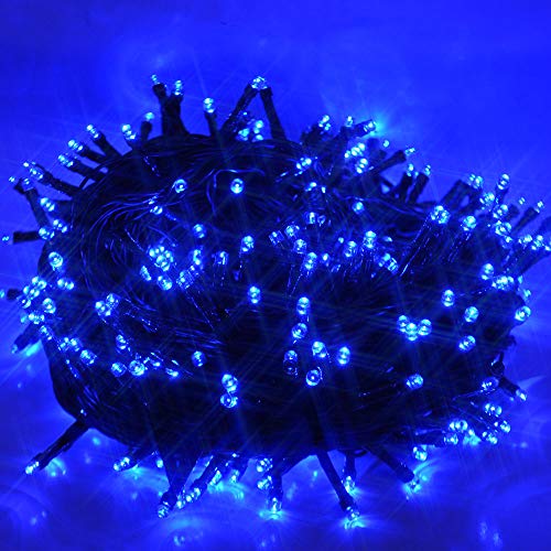 Wasserdichte Weihnachtslichterkette 300LED 30 Meter, BLAU, 8 Modi, 8-Stunden-Timer, Netzbetrieb Wasserdichte Weihnachtslichterkette 300LED 30 Meter, BLAU, 8 Modi, 8-Stunden-Timer, Netzbetrieb von LightsGo
