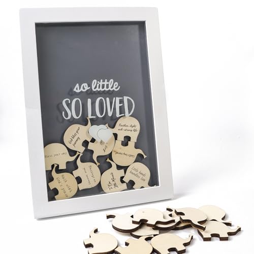Ligtmor Bilderrahmen Holz Elefanten & Shower Gästebücher Erinnerung & babyparty deko Taufe Geburtstag sgeschenk & Geschenkideen Segensgeschenk Gästebucher (Blessing photo frame) von Ligtmor