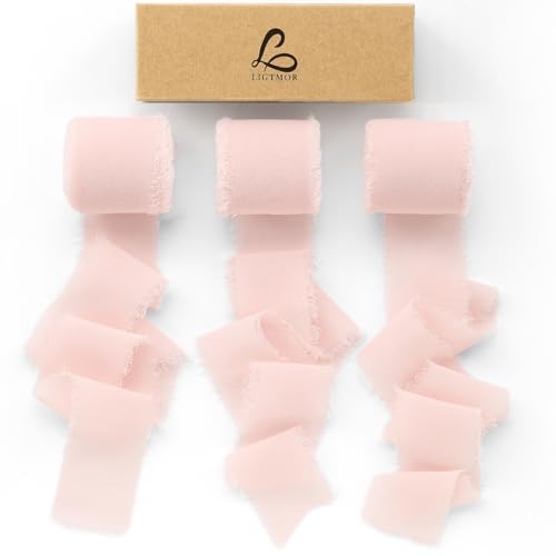Ligtmor chiffonband 3,8 cm x 19,2 m Handbuch Schleifenband Geschenkband silk ribbon organzaband Stoffband Hochzeit Seidenband - Ribbons Pink Ligtmor chiffonband 3,8 cm x 19,2 m Handbuch Schleifenband Geschenkband silk ribbon organzaband Stoffband Hochzeit Seidenband - Ribbons Pink von Ligtmor