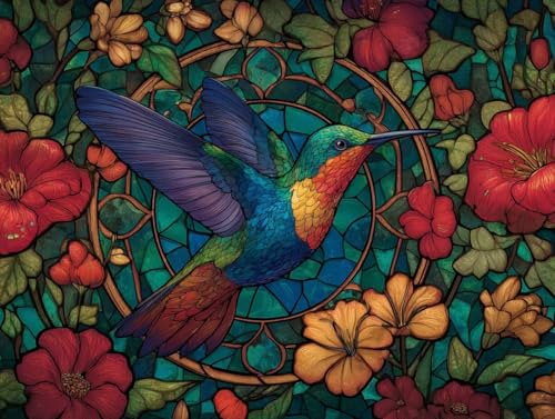 5D DIY Kolibri Tiere Diamond Painting Quadratische Steine, Diamant Malerei Bilder Erwachsene, Kinder, Anfänger, Mosaik Bastelset, Cross Stickerei Set, für Wanddekoration, Haus Dekor 20x30cm C-255 von Liguolnn