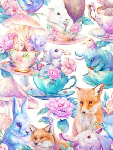 5D DIY Tierblumen Diamond Painting Quadratische Steine, Diamant Malerei Bilder Erwachsene, Kinder, Anfänger, Mosaik Bastelset, Cross Stickerei Set, für Wanddekoration, Haus Dekor 80x100cm C-176 von Liguolnn