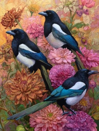 5D DIY Tiere Zuckel Diamond Painting Quadratische Steine, Diamant Malerei Bilder Erwachsene, Kinder, Anfänger, Mosaik Bastelset, Cross Stickerei Set, für Wanddekoration, Haus Dekor 60x80cm C-170 von Liguolnn