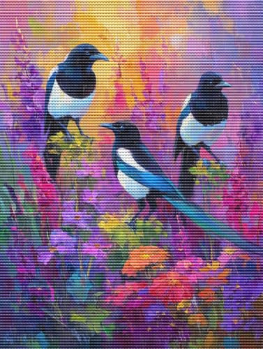 5D Diamond Painting Set für Erwachsene & Kinder, Tiere Magpie DIY Diamant Malerei Bilder, Stickerei Mosaikherstellung, Heimdekoration Kreatives Geschenk Anfänger & Profis Zubehör 20x30cm C-191 5D Diamond Painting Set für Erwachsene & Kinder, Tiere Magpie DIY Diamant Malerei Bilder, Stickerei Mosaikherstellung, Heimdekoration Kreatives Geschenk Anfänger & Profis Zubehör 20x30cm C-191 von Liguolnn