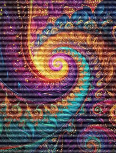 Diamond Painting Adulte Abstrakte Farben 5D Diamant Painting Erwachsene & Anfänger, DIY Full Drill Diamant Broderie kit, Home Decor Wandkunst Wohnzimmer Schlafzimmer Büro, Geschenke, 60x80cm D-97 von Liguolnn