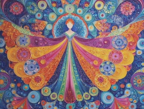 Diamond Painting Adulte Abstrakte Flügel 5D Diamant Painting Erwachsene & Anfänger, DIY Full Drill Diamant Broderie kit, Home Decor Wandkunst Wohnzimmer Schlafzimmer Büro, Geschenke, 30x40cm D-99 von Liguolnn