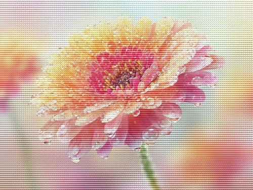 Diamond Painting Adulte Farbige Chrysanthemum 5D Diamant Painting Erwachsene & Anfänger, DIY Full Drill Diamant Broderie kit, Home Decor Wandkunst Wohnzimmer Schlafzimmer Büro, Geschenke, 60x80cm D-52 von Liguolnn