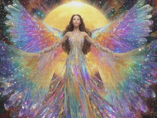 Liguolnn 5D Diamond Painting Set für Erwachsene & Kinder, Farbe Frau DIY Diamant Malerei Bilder, Stickerei Mosaikherstellung, Heimdekoration Kreatives Geschenk Anfänger & Profis Zubehör 60x80cm C-64 von Liguolnn