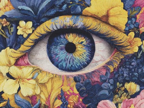 Liguolnn Diamond Painting Adulte Farbe Augen 5D Diamant Painting Erwachsene & Anfänger, DIY Full Drill Diamant Broderie kit, Home Decor Wandkunst Wohnzimmer Schlafzimmer Büro, Geschenke, 20x30cm D-83 von Liguolnn