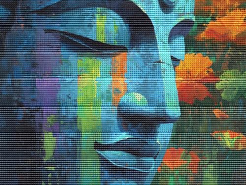 Liguolnn Diamond Painting Adulte Zen 5D Diamant Painting Erwachsene & Anfänger, DIY Full Drill Diamant Broderie kit, Home Decor Wandkunst Wohnzimmer Schlafzimmer Büro, Geschenke, 50x70cm D-89 von Liguolnn
