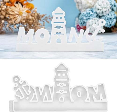 Maritime Leuchtturm Silikonform, Silikonformen Gießformen Sommer, Silikonform Leuchtturm Maritime Gießformen Silikon Kerzenhalter Gießform für DIY Handwerk, ohne Kerzenständer von Lihetymg