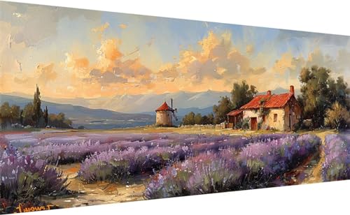 5D Diamond Painting Großes XXL 85x40cm, Diamant Painting Bilder Lavendel, DIY Vollbohrer Malen nach Zahlen Diamant Painting Set, Groß Landschaft Diamantmalerei für Geschenk Wanddeko Wohnzimmer P_8 5D Diamond Painting Großes XXL 85x40cm, Diamant Painting Bilder Lavendel, DIY Vollbohrer Malen nach Zahlen Diamant Painting Set, Groß Landschaft Diamantmalerei für Geschenk Wanddeko Wohnzimmer P_8 von Lihogbo