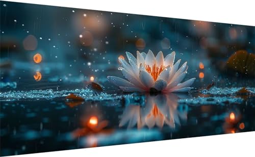 Lihogbo 110 x 50cm Groß Diamond Painting XXL, DIY 5D Lotus Diamant Painting Set für Erwachsene, Diamant Painting Bilder See Kunst Cross Stickerei Malerei, Diamond Painting für Deko Wohnzimmer N_9 Lihogbo 110 x 50cm Groß Diamond Painting XXL, DIY 5D Lotus Diamant Painting Set für Erwachsene, Diamant Painting Bilder See Kunst Cross Stickerei Malerei, Diamond Painting für Deko Wohnzimmer N_9 von Lihogbo