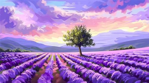 Malen nach Zahlen Erwachsene Lavendel, DIY Set Erwachsene Malen nach Zahlen Baum, 90x50cm DIY Handgemalt Ölgemälde Kit für Anfänger und Erwachsene mit 3-Pinseln und Acrylfarbe, Geschenk für Freunde Malen nach Zahlen Erwachsene Lavendel, DIY Set Erwachsene Malen nach Zahlen Baum, 90x50cm DIY Handgemalt Ölgemälde Kit für Anfänger und Erwachsene mit 3-Pinseln und Acrylfarbe, Geschenk für Freunde von Lihogbo