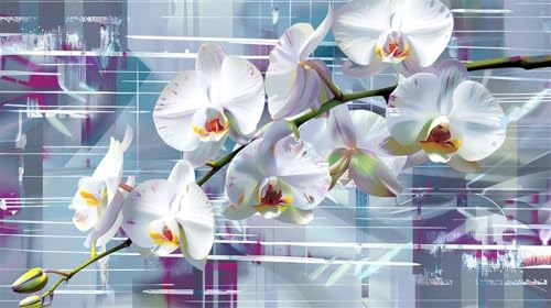Malen nach Zahlen Erwachsene Orchidee, DIY Set Erwachsene Malen nach Zahlen Abstrakt, 55x30cm DIY Handgemalt Ölgemälde Kit für Anfänger Erwachsene mit 3-Pinseln und Acrylfarbe, Geschenk für Freunde Malen nach Zahlen Erwachsene Orchidee, DIY Set Erwachsene Malen nach Zahlen Abstrakt, 55x30cm DIY Handgemalt Ölgemälde Kit für Anfänger Erwachsene mit 3-Pinseln und Acrylfarbe, Geschenk für Freunde von Lihogbo