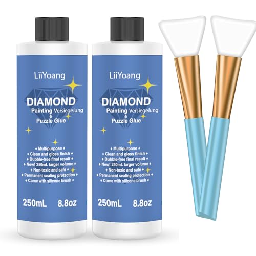 2pcs Diamond Painting Versiegelung 250ml, Durchsichtig Diamond Painting Kleber Für Strahlend Glitzernde Bilder & Festen Halt Deiner Steinchen Diamond Painting Zubehör 2pcs Diamond Painting Versiegelung 250ml, Durchsichtig Diamond Painting Kleber Für Strahlend Glitzernde Bilder & Festen Halt Deiner Steinchen Diamond Painting Zubehör von LiiYoang