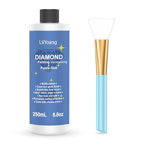 Diamond Painting Versiegelung 250ml, Durchsichtig Diamond Painting Kleber Für Strahlend Glitzernde Bilder & Festen Halt Deiner Steinchen Diamond Painting Zubehör Diamond Painting Versiegelung 250ml, Durchsichtig Diamond Painting Kleber Für Strahlend Glitzernde Bilder & Festen Halt Deiner Steinchen Diamond Painting Zubehör von LiiYoang