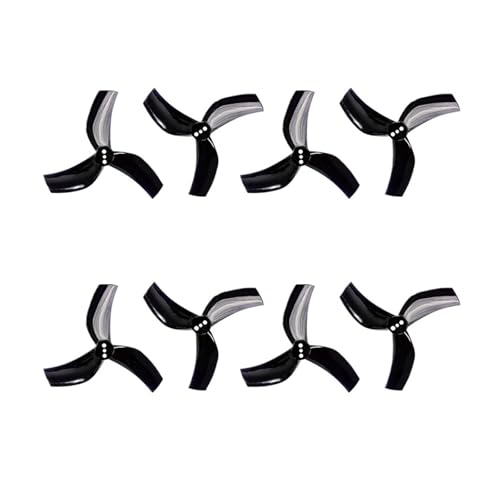 (4CW+4CCW) D63 1,5 mm 5-Blatt/3-Blatt 3 Löcher Propeller CW CCW Passend for 1105-1108 Motor RC FPV Racing Drone(D63 3-Blades Black) von LiiZZi
