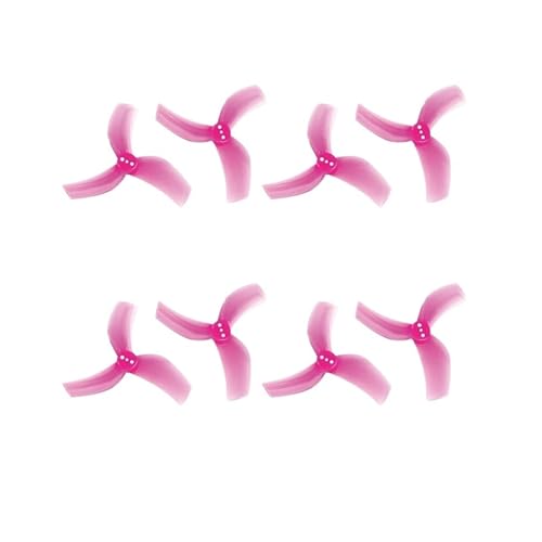(4CW+4CCW) D63 1,5 mm 5-Blatt/3-Blatt 3 Löcher Propeller CW CCW Passend for 1105-1108 Motor RC FPV Racing Drone(D63 3-Blades Pink) von LiiZZi