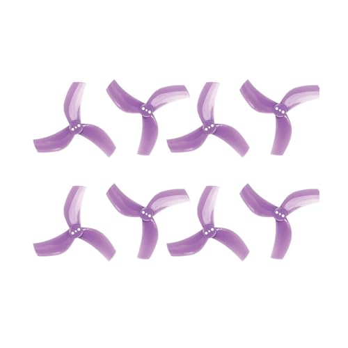 (4CW+4CCW) D63 1,5 mm 5-Blatt/3-Blatt 3 Löcher Propeller CW CCW Passend for 1105-1108 Motor RC FPV Racing Drone(D63 3-Blades Purple) von LiiZZi