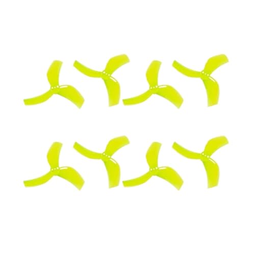(4CW+4CCW) D63 1,5 mm 5-Blatt/3-Blatt 3 Löcher Propeller CW CCW Passend for 1105-1108 Motor RC FPV Racing Drone(D63 3-Blades Yellow) von LiiZZi