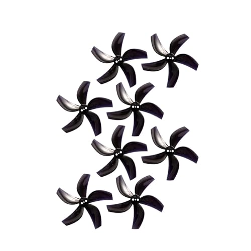 (4CW+4CCW) D63 1,5 mm 5-Blatt/3-Blatt 3 Löcher Propeller CW CCW Passend for 1105-1108 Motor RC FPV Racing Drone(D63 5-Blades Black) von LiiZZi