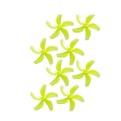 (4CW+4CCW) D63 1,5 mm 5-Blatt/3-Blatt 3 Löcher Propeller CW CCW Passend for 1105-1108 Motor RC FPV Racing Drone(D63 5-Blades Yellow) von LiiZZi