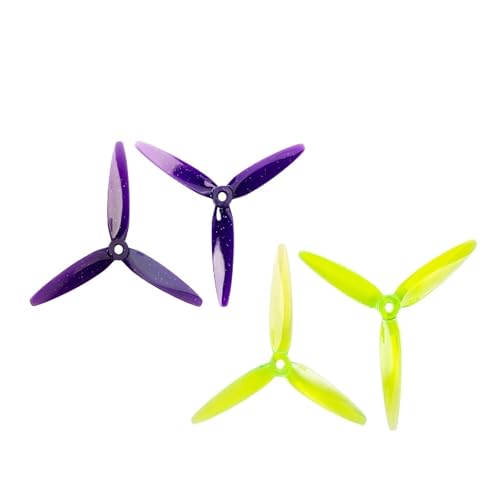 10 Paare (10CW + 10CCW) 353D 1,5 mm 3-Loch 3,5 Zoll 1404 4600KV/ 493D 4,9 Zoll 2207 2050KV Propeller passend for 3D-Freestyle-Drohne(10Pairs 493D Mix) von LiiZZi