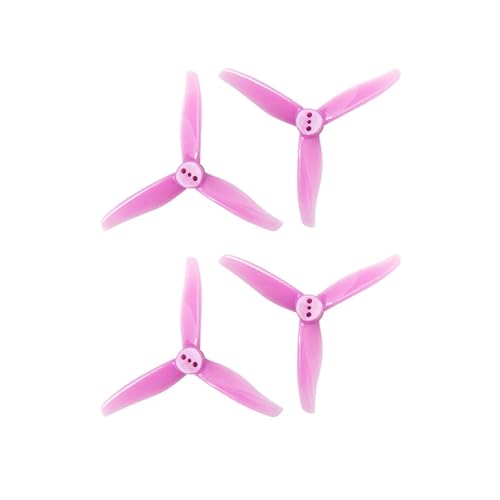 10pairs 3016 Propeller 1,5 m 2mm Loch 3 Zoll 3-Paddel CW CCW FPV Propeller Mini Requisiten fit for 3 Zoll FPV Racing Drone(1.5mm Purple) von LiiZZi