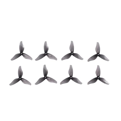 12 Paare (12 Stück im Uhrzeigersinn + 12 Stück gegen den Uhrzeigersinn) 2023S 2 x 2,3 2 Zoll 3-Blatt-Propeller mit 3 Löchern passend for 1105-1108 Motor RC Drone(12Pairs Gray 1.5mm) von LiiZZi