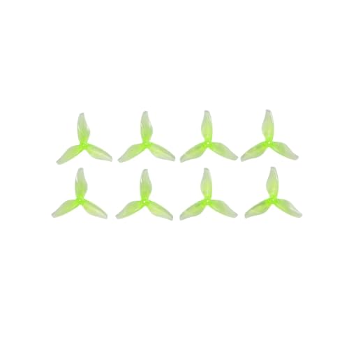 12 Paare (12 Stück im Uhrzeigersinn + 12 Stück gegen den Uhrzeigersinn) 2023S 2 x 2,3 2 Zoll 3-Blatt-Propeller mit 3 Löchern passend for 1105-1108 Motor RC Drone(12Pairs Green 1.5mm) von LiiZZi