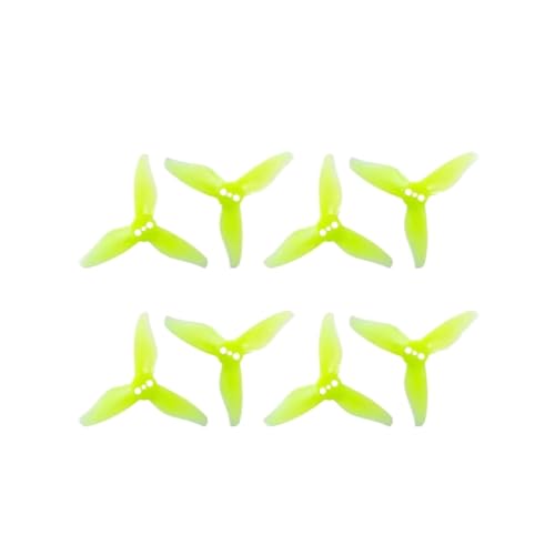 12 Paare (12 Stück im Uhrzeigersinn + 12 Stück gegen den Uhrzeigersinn) 2023S 2 x 2,3 2 Zoll 3-Blatt-Propeller mit 3 Löchern passend for 1105-1108 Motor RC Drone(2023 Green 1.5mm) von LiiZZi