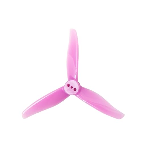 2 Paare/4 Stück 3016 Propeller 1,5 m 2 mm Loch 3 Zoll 3-Blatt CW CCW FPV Propeller Mini-Requisiten Passend for 3 Zoll FPV Racing Drone(2mm Purple) von LiiZZi