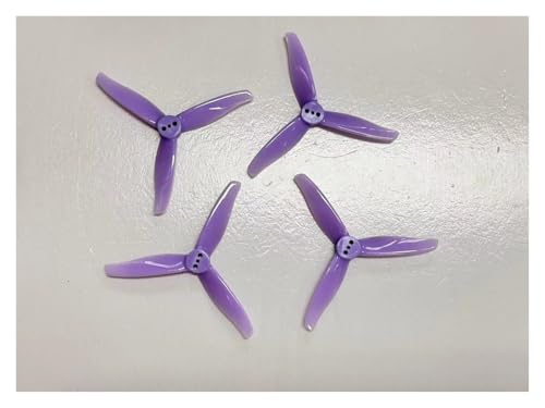 2 Paare/4 Stück 3016 Propeller 1,5 m 2 mm Loch 3 Zoll 3-Blatt CW CCW FPV Propeller Mini-Requisiten Passend for 3 Zoll FPV Racing Drone(Purple 2mm) von LiiZZi