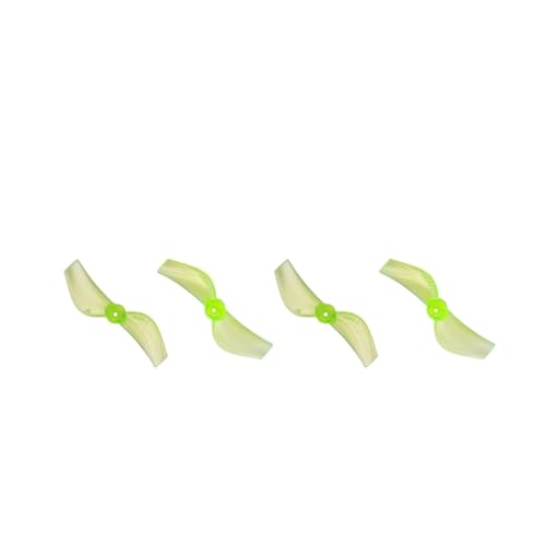 2 Paare/4 Stück 35 mm Propeller 1 mm Loch 1,38 Zoll 2-Blatt CW CCW FPV Propeller Mini Requisiten passend for FPV Racing Drone im Innenbereich(4Pair Green) von LiiZZi