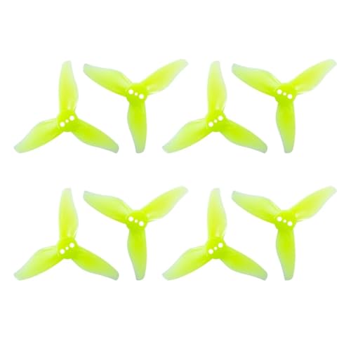 2023 2x2,3 2 Zoll 3-Blatt CW CCW Propeller 1 Loch / 3 Löcher Passend for 1105-1108 Motor RC Drone FPV Racing Zahnstocher(2023 1mm Green) von LiiZZi