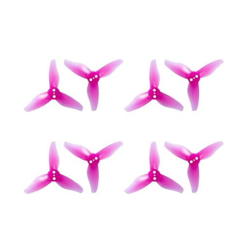 2023 2x2,3 2 Zoll 3-Blatt CW CCW Propeller 1 Loch / 3 Löcher Passend for 1105-1108 Motor RC Drone FPV Racing Zahnstocher(2023 1mm Pink) von LiiZZi