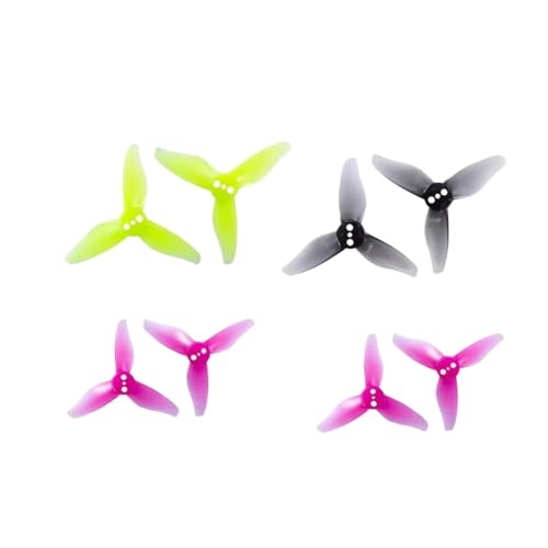 20CW + 20CCW 2023s 2023 2x2,3 2 Zoll 3-Blatt-Propeller 3 Löcher Passend for 1105-1108 Motor RC Drone FPV Zahnstocher(2023 1MM Mix Color) von LiiZZi