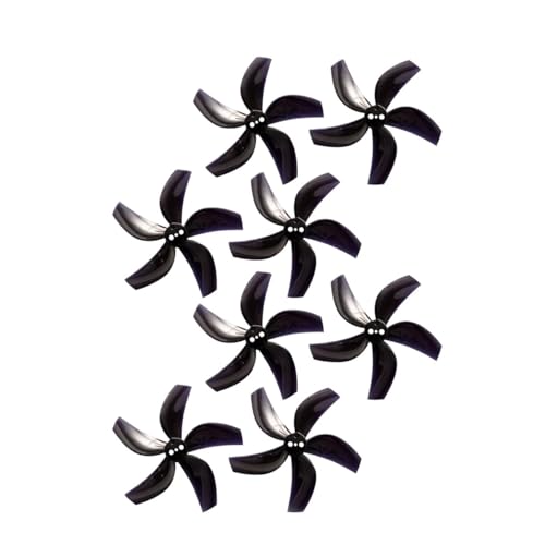 D76 76 mm D63 63 MM CW CCW 3 Zoll 5-Blatt 5 mm/1,5 mm 3 Löcher FPV Propeller passend for RC 3 Zoll Kanaldrohne FPV Racing Drohne(D63 Black 1.5MM) von LiiZZi
